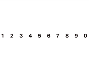 國(guó)標(biāo)阿拉伯?dāng)?shù)字字樣